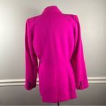 Smythe Neon Pink Single Breasted Wool Blazer Pointed Collared Jacket Size 10 Photo 6