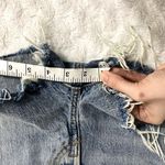 Levi's  501 Blue Medium Wash Denim Cut-off Button Fly Summer Beach Shorts 31 Photo 8