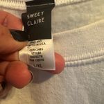 Sweet Claire  Cream Top with Pink Design Photo 4