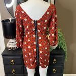 HAYS COUTURE Back Zipper Geometric Print Shift Mini Dress Size Small Orange Photo 8