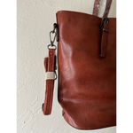 NWOT Faux Leather Tote with Removable Long Strap in Chocolate Brown Photo 3