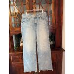 Point Sur Denim Wide Leg Jeans Raw Hem Light Wash Womens Size 29 Blue Photo 1