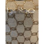 Bebe  Monogram Satchel Handbag Braided Top Handle Crossbody Bag Photo 7