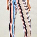 EXPRESS NEW  High Rise Vertical Stripe Paper bag Waist Ankle Pants Pull On XS Photo 0