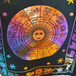 Horoscope Celestial Tote Shopping Bag Black and Multi Color Photo 1