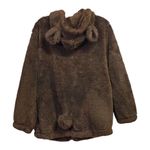 XL Brown Fuzzy Bear Jacket With Ears On The Hood & Tail On The Back NWOT Photo 1