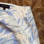 Talbots  Elegant Cream and Blue Mini Skirt size 6 Photo 7