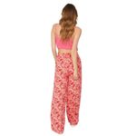 ASHLEY PARK Floral Trousers in Pink Womens Size 8 Wide Leg Tropical Pants Red Photo 5