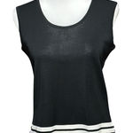 Ming Wang  Black Tan and White Striped  Sleeveless Top Sz XS Photo 0