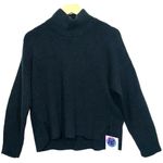 Abercrombie & Fitch  Black Ribbed Knit Pullover Mock Neck Turtleneck Sweater Sz M Photo 0