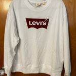 Levi's White Crew Neck Sweatshirt Classic Logo Photo 0