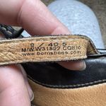 Born Women's Black Leather Flower Wedge Floral Sandals Size 9 Photo 8