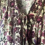 Torrid  Babydoll Rayon Crepe Embroidered Lace-Up Top Size 3 Photo 3