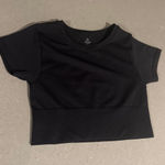 Aerie  Offline black seamless croped top‎ Size small Photo 0