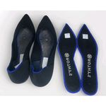 ROTHY'S The Flat Slip On Ballet Flat 8 Black Washable Sustainable Stretch Black Photo 7