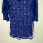 Abercrombie & Fitch NWT Royal Blue Lace 3/4 Sleeve Top Swim Cover Up Size XS NEW Photo 8