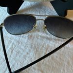Coach : Kiera (L925) Black & Silver Tone Aviator Sunglasses- wear Photo 7