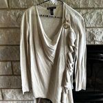 INC International Concepts beige cardigan open snap closure large Photo 0