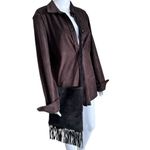 Black Suede Fringe Crossbody Bag Purse Photo 2