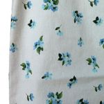 We Wore What cut out mini skirt watercolor ditsy zr5 ivory with blue floral small Photo 5