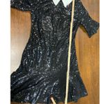 Venus  Sequins Dress Women Small Black Neutral Preppy Dark Academia Halloween Photo 4