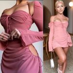 House Of CB 'Baby 'Pink Chiffon Cutout Halter Mini Dress/Size XS Photo 3