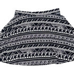 PINK - Victoria's Secret  Tribal Aztec Black Skater Mini Skirt Size Large Photo 0