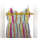 J.Crew  Tiered midi dress in seersucker ribbons Summer Fun Rainbow Stripe 0. E10 Photo 14