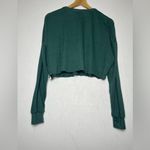 Urban Outfitters  Green Long Sleeve Baby Crop Henley Top Women’s Size M Photo 2