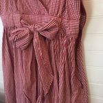 Alexandra Bartlett Gingham Cotton Midi Dress​ Red Size 2 Photo 3