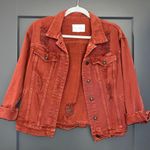 Tilly's Distressed Burnt Orange Jean Jacket Photo 0