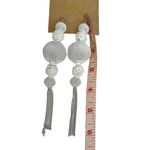 NWT Kitsch White Mesh & Crochet Tiered Round Ball Dangle Earrings Photo 11