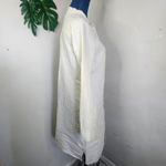 HIHO Linen Striped Button Down Shirt Dress White Photo 3