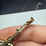 Gerry’s Tennis Racket & Ball Brooch Pin Signed Vintage Gold Tone Dual Pendant Photo 10