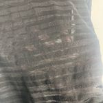 Sandro  Paris Pull over long sleeve sheer striped shirt top black S flaw Photo 4