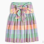 J.Crew  G5031 Rainbow Gingham Tie-Front Skirt $118 EUC 6 Photo 8