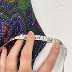 Vintage 1990s Bright Green & Pink Floral Sleeveless Deep V Neck Midi Dress Xs Photo 6