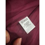 Staud Burgundy fitted body Cotton Blend Josephine Maxi Dress Women’s Size 4 Red Photo 7