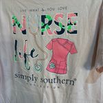 Simply Southern  Collection womens nurse life graphic short sleeve t-shirt pink L Photo 3