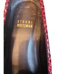 Stuart Weitzman Red Snake Embossed Leather Loafers Buckle Accent Loafer size 6 Photo 2