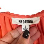 BB Dakota  Coral Pink V-Neck Long Wide Sleeve Applique Trim Boho Dress Women Sz S Photo 7