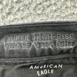 American Eagle  Super High Rise Ankle Straight Jean Black Boho Women's 4 x 27 Photo 3