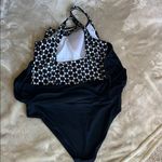 Jag SWIMSUIT Geometric Patterned Tank Dress with Blue Accent Size‎ 14 Black Photo 6