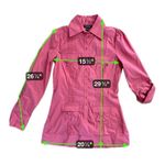Bebe Utility Tunic Shirt Belle Pink Button-Front Stretch Poplin Blouse Size S Photo 13