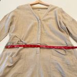ROWIE The Label Beige Cotton Linen Romper Size Medium Tan Photo 4