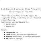 Lululemon Essential Tank Pleated Spaced Out Space Dye Black White Workout Tank Photo 11