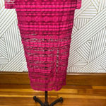 Saylor  Suzie Long Sleeve Lace Sheath Midi Dress Fuchsia‎ Pink Size Medium Photo 4