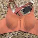 Knix Peach ginger zip front Sports Bra NEW size 4 Orange Size L Photo 0