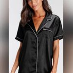 Victoria's Secret Black Satin Pajama Set Size Small NWOT Photo 0