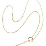 Gold plated lariat necklace Photo 2